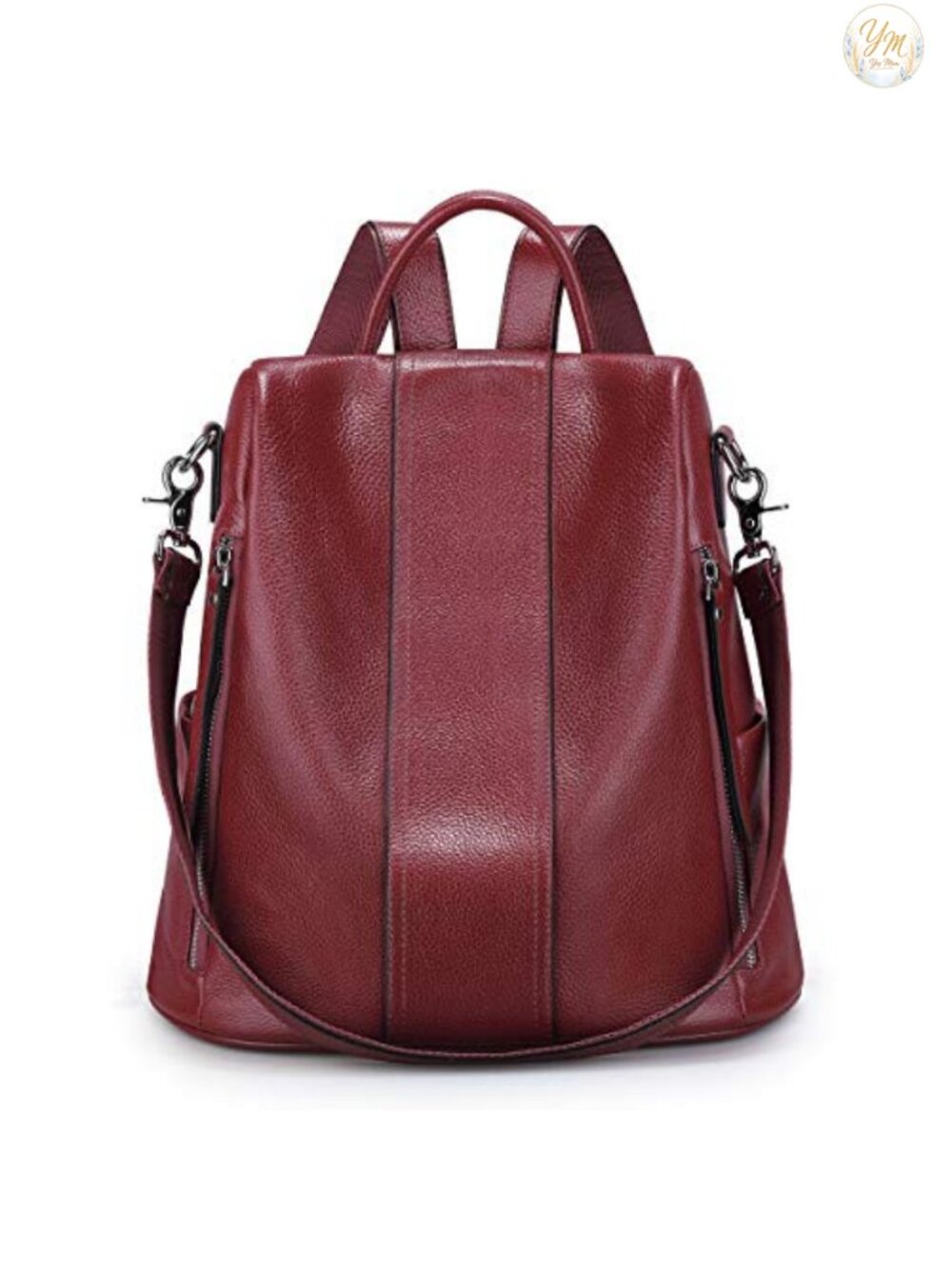 S-ZONE Leather Backpack Purse Antitheft Rucksack Convertible Shoulder Bag Medium